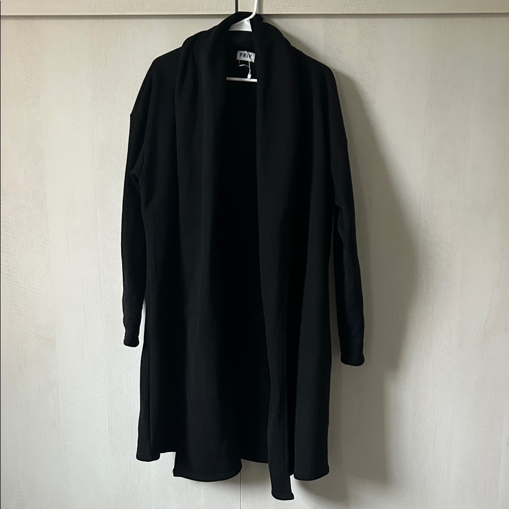 Black Open Front Cardigan